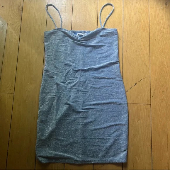 Reformation Kyla Sparkle Mini Dress in Sky Blue - Picture 3 of 4